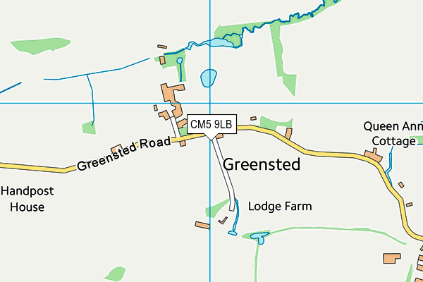 CM5 9LB map - OS VectorMap District (Ordnance Survey)