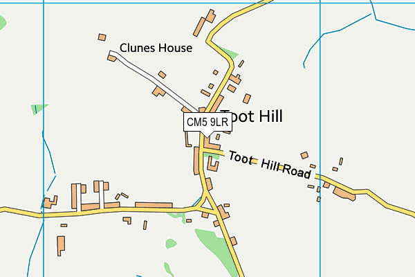 CM5 9LR map - OS VectorMap District (Ordnance Survey)