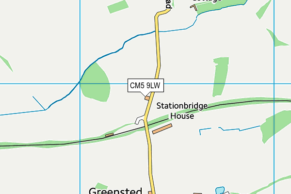 CM5 9LW map - OS VectorMap District (Ordnance Survey)