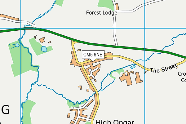 CM5 9NE map - OS VectorMap District (Ordnance Survey)