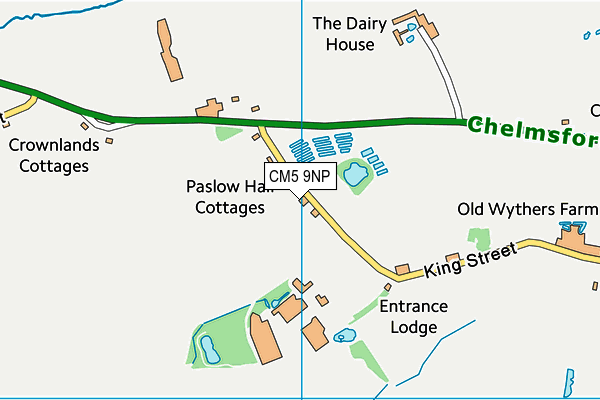 CM5 9NP map - OS VectorMap District (Ordnance Survey)