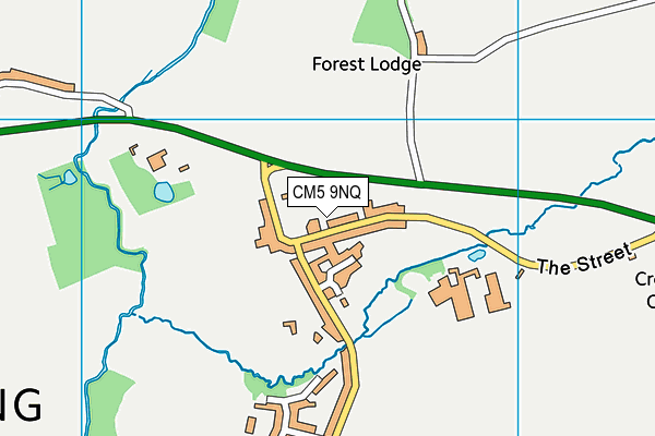 CM5 9NQ map - OS VectorMap District (Ordnance Survey)