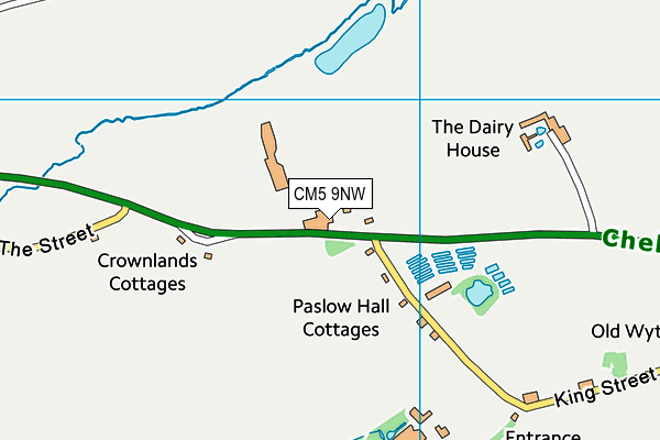 CM5 9NW map - OS VectorMap District (Ordnance Survey)