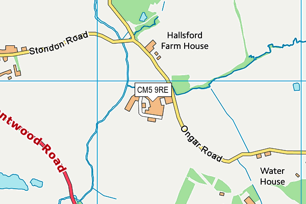CM5 9RE map - OS VectorMap District (Ordnance Survey)