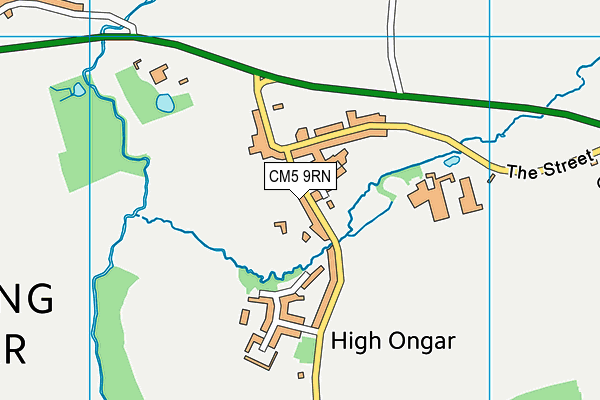 CM5 9RN map - OS VectorMap District (Ordnance Survey)