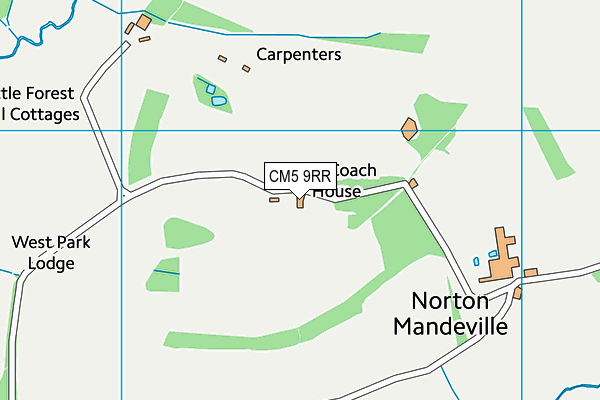 CM5 9RR map - OS VectorMap District (Ordnance Survey)