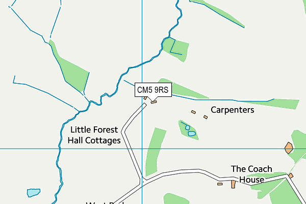 CM5 9RS map - OS VectorMap District (Ordnance Survey)