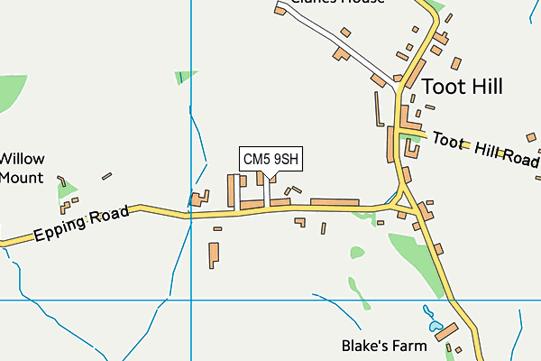 CM5 9SH map - OS VectorMap District (Ordnance Survey)