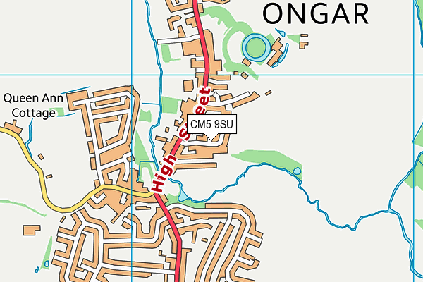 CM5 9SU map - OS VectorMap District (Ordnance Survey)
