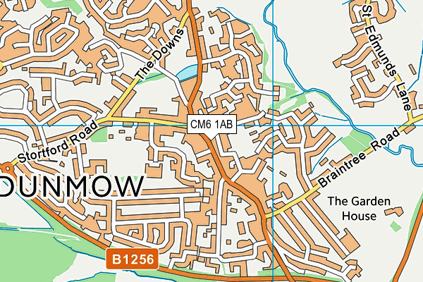 CM6 1AB map - OS VectorMap District (Ordnance Survey)