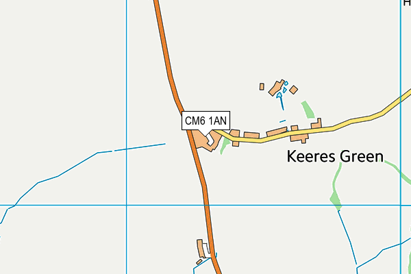 CM6 1AN map - OS VectorMap District (Ordnance Survey)