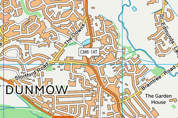 CM6 1AT map - OS VectorMap District (Ordnance Survey)