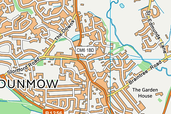 CM6 1BD map - OS VectorMap District (Ordnance Survey)