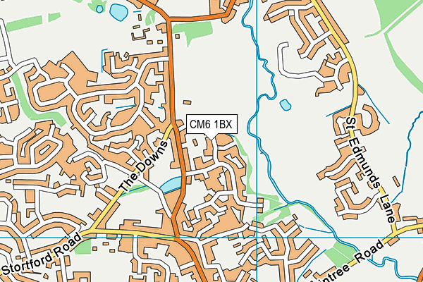 CM6 1BX map - OS VectorMap District (Ordnance Survey)
