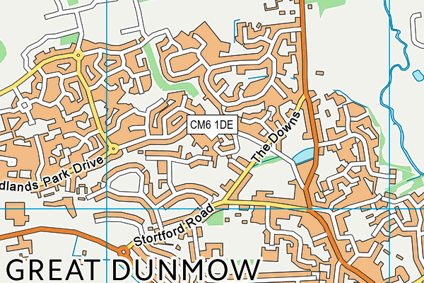CM6 1DE map - OS VectorMap District (Ordnance Survey)