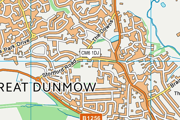 CM6 1DJ map - OS VectorMap District (Ordnance Survey)