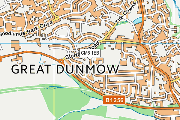 Dunmow St Mary's Primary School map (CM6 1EB) - OS VectorMap District (Ordnance Survey)
