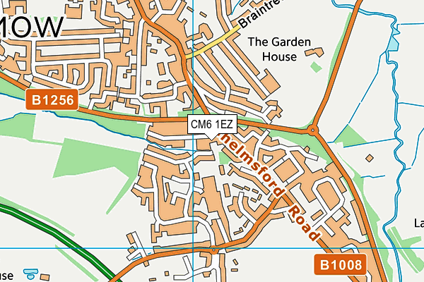 CM6 1EZ map - OS VectorMap District (Ordnance Survey)