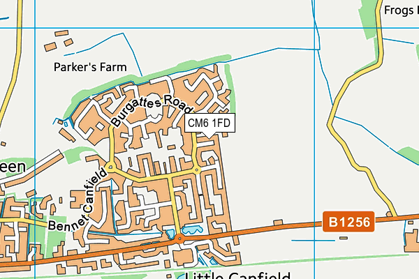 CM6 1FD map - OS VectorMap District (Ordnance Survey)