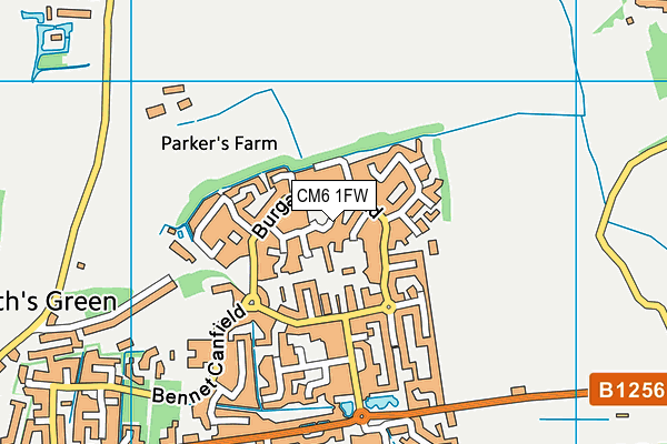 CM6 1FW map - OS VectorMap District (Ordnance Survey)