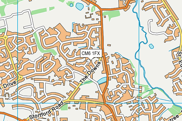 CM6 1FX map - OS VectorMap District (Ordnance Survey)