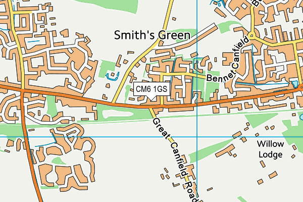 CM6 1GS map - OS VectorMap District (Ordnance Survey)