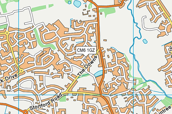 CM6 1GZ map - OS VectorMap District (Ordnance Survey)