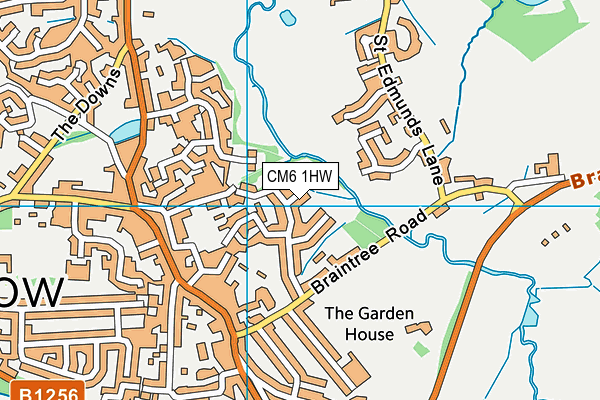 CM6 1HW map - OS VectorMap District (Ordnance Survey)
