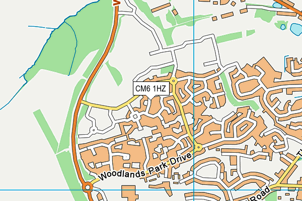 CM6 1HZ map - OS VectorMap District (Ordnance Survey)