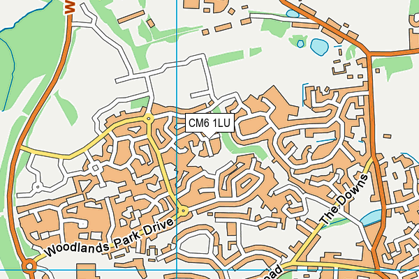 CM6 1LU map - OS VectorMap District (Ordnance Survey)