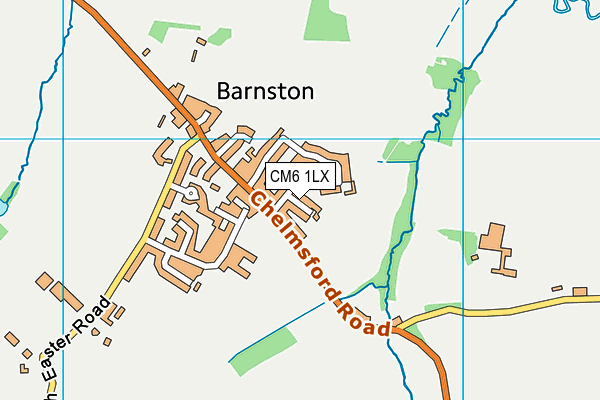 CM6 1LX map - OS VectorMap District (Ordnance Survey)