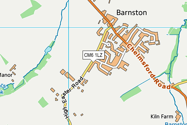 Barnston Association Football Club map (CM6 1LZ) - OS VectorMap District (Ordnance Survey)