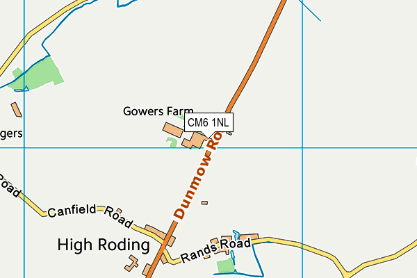 CM6 1NL map - OS VectorMap District (Ordnance Survey)