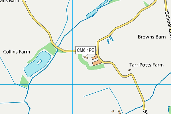 CM6 1PE map - OS VectorMap District (Ordnance Survey)