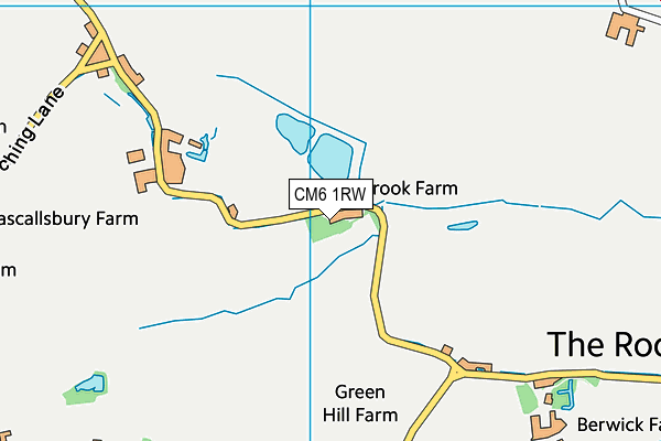CM6 1RW map - OS VectorMap District (Ordnance Survey)