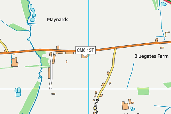 CM6 1ST map - OS VectorMap District (Ordnance Survey)