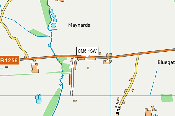 CM6 1SW map - OS VectorMap District (Ordnance Survey)