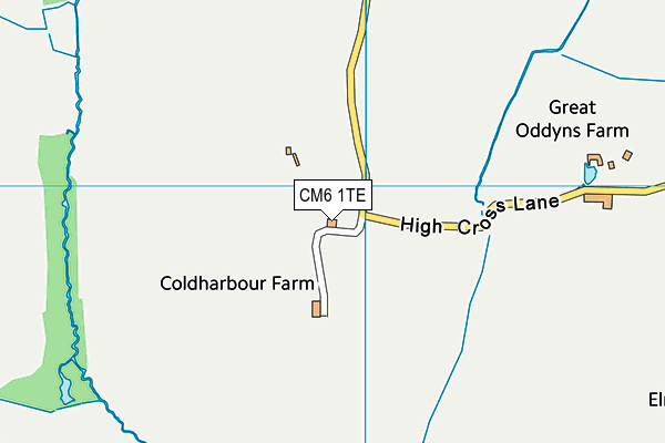 CM6 1TE map - OS VectorMap District (Ordnance Survey)
