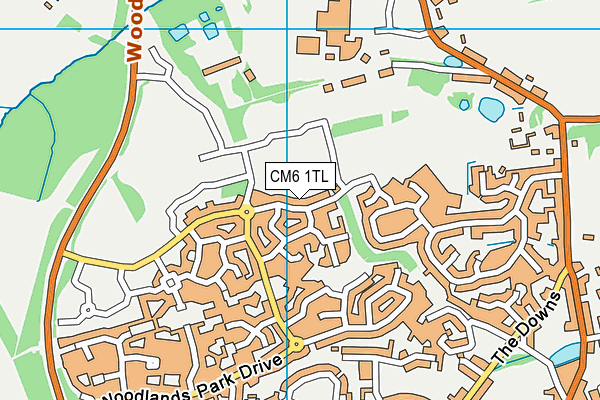 CM6 1TL map - OS VectorMap District (Ordnance Survey)