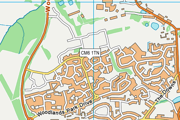 CM6 1TN map - OS VectorMap District (Ordnance Survey)