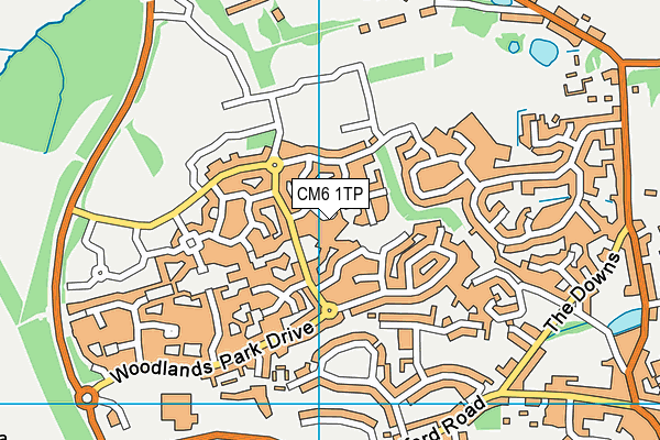 CM6 1TP map - OS VectorMap District (Ordnance Survey)