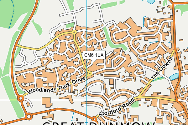 CM6 1UA map - OS VectorMap District (Ordnance Survey)