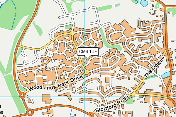 CM6 1UF map - OS VectorMap District (Ordnance Survey)