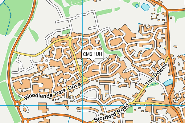 CM6 1UH map - OS VectorMap District (Ordnance Survey)