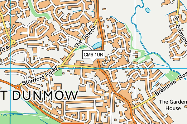 CM6 1UR map - OS VectorMap District (Ordnance Survey)