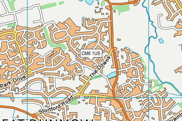 CM6 1US map - OS VectorMap District (Ordnance Survey)