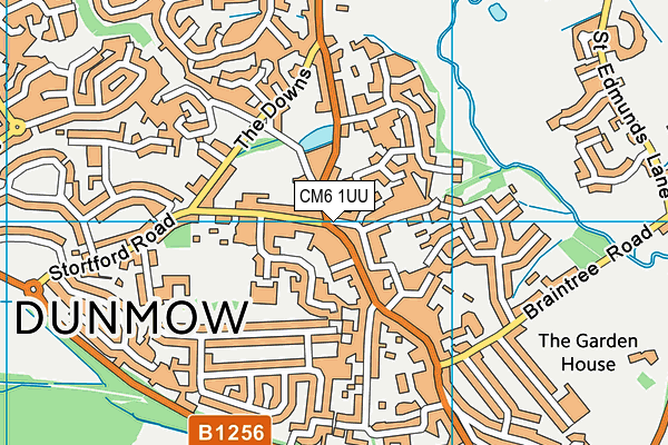 CM6 1UU map - OS VectorMap District (Ordnance Survey)