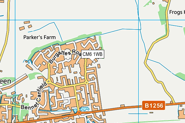 CM6 1WB map - OS VectorMap District (Ordnance Survey)