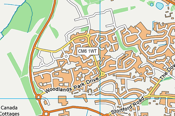 CM6 1WT map - OS VectorMap District (Ordnance Survey)