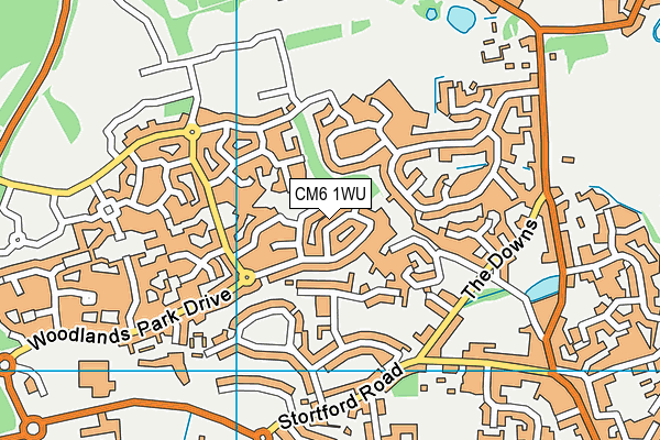 CM6 1WU map - OS VectorMap District (Ordnance Survey)